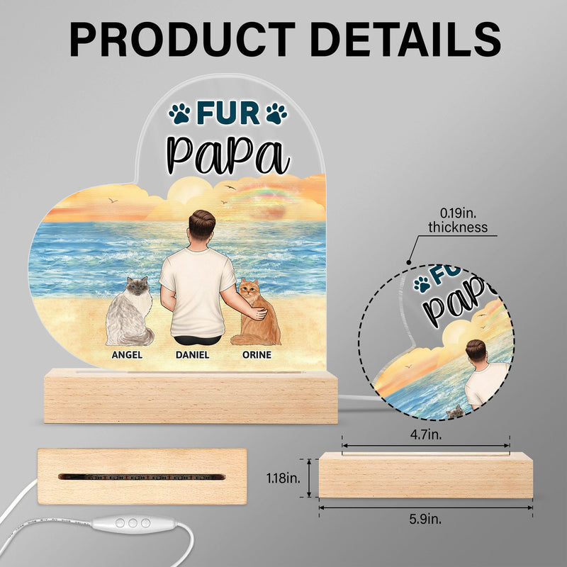 A Bond That Can't Be Broken - Gift For Cat Lovers, Cat Mom, Cat Dad - Personalized 3D Led Light Wooden Base