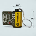Custom Photo No Longer By My Side - Memorial Gift For Dog Lovers, Cat Lovers, Pet Lovers - Personalized Film Roll Keychain