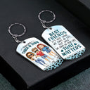 Through Thick & Thin I Promise Chibi - Funny, Anniversary, Birthday Gift For Bestie, Friend, Sibling - Personalized Aluminum Keychain