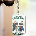 Through Thick & Thin I Promise Fashion - Funny, Anniversary, Birthday Gift For Bestie, Friend, Sibling - Personalized Aluminum Keychain