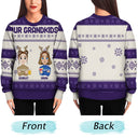 Flat Art - Christmas, Funny Gift For Family, Couple, Dad, Mom, Grandpa, Grandma - Personalized Unisex Ugly Sweater