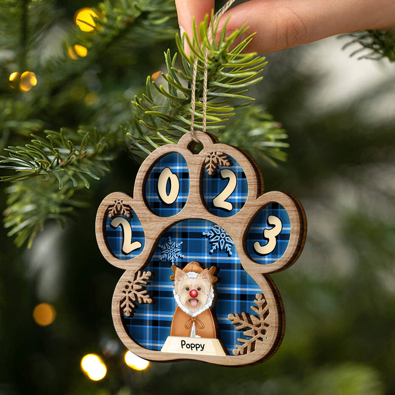 Semi-Real Art - Christmas Gift For Dog Lovers, Cat Lovers, Pet Owners - Personalized 2-Layered Wooden Ornament