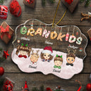 My Grandkids - Christmas, Loving Gift For Grandparents, Grandma, Grandpa, Family - Personalized Medallion Acrylic Ornament