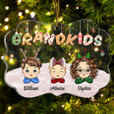My Grandkids - Christmas, Loving Gift For Grandparents, Grandma, Grandpa, Family - Personalized Medallion Acrylic Ornament
