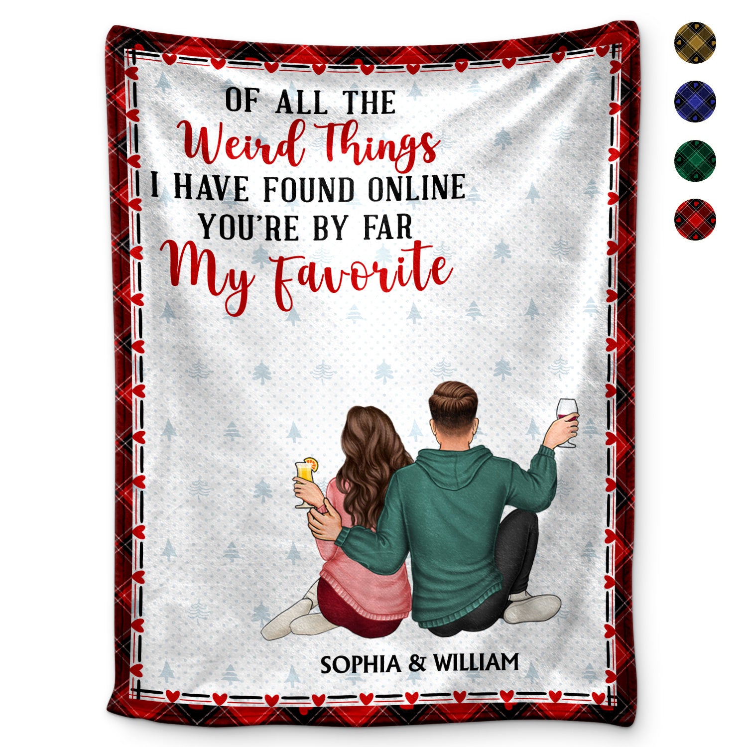 Of All The Weird Things - Anniversary, Loving Gift For Couples, Husband, Wife - Personalized Fleece Blanket