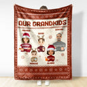 Flat Art - Christmas, Funny Gift For Family, Couple, Dad, Mom, Grandpa, Grandma - Personalized Fleece Blanket