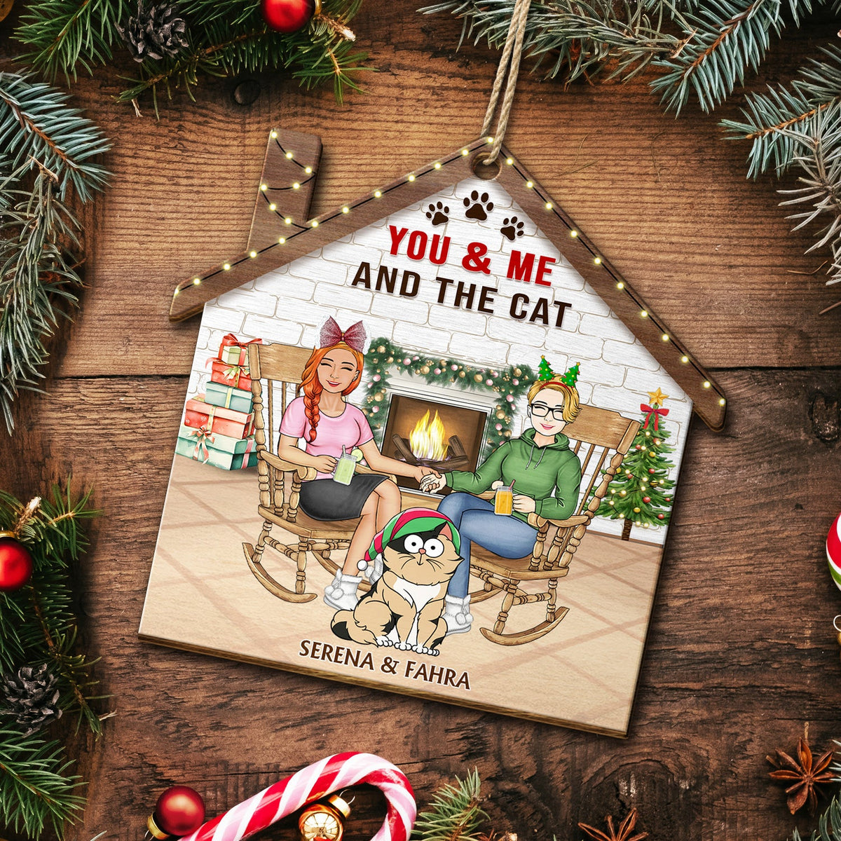 A Crazy Cat Lady And Her Grumpy Old Man Live Here - Christmas Gift For ...