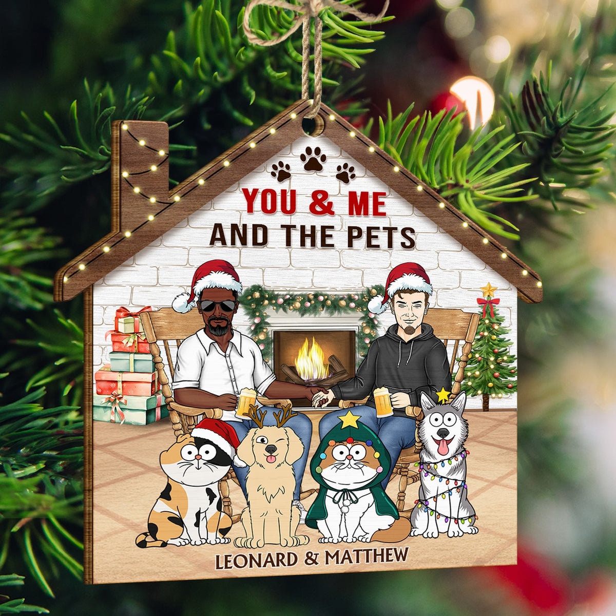 You & Me And The Dogs Cats - Christmas Gift For Couple, Pet Lovers And ...