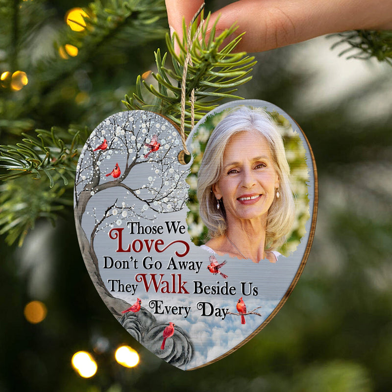 Custom Photo I'm Always With You - Christmas, Memorial Gift For Family, Siblings, Friends - Personalized Custom Shaped Wooden Ornament