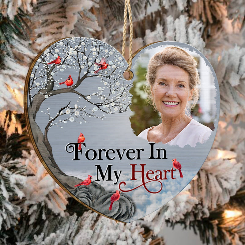 Custom Photo I'm Always With You - Christmas, Memorial Gift For Family, Siblings, Friends - Personalized Custom Shaped Wooden Ornament