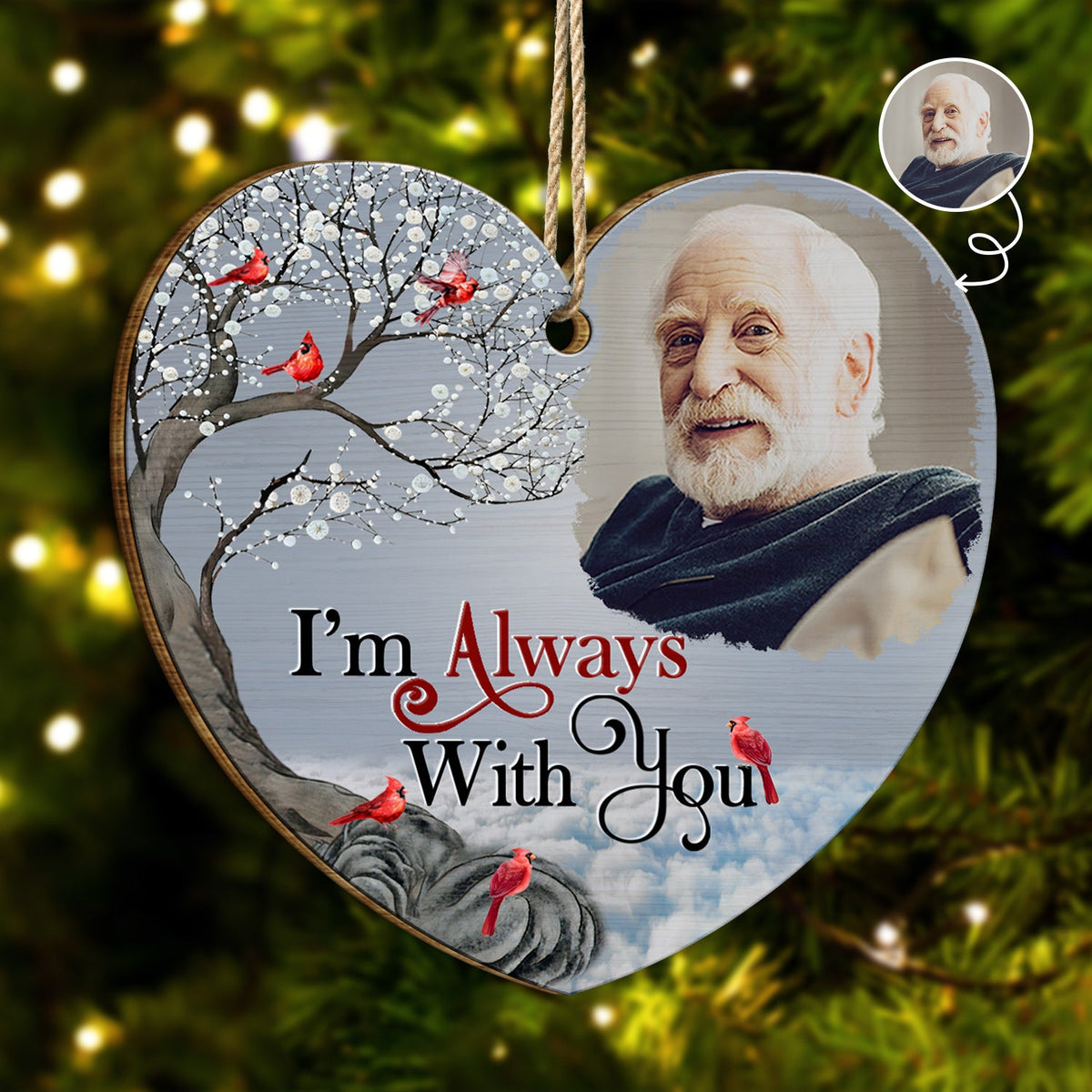 Custom Photo I'm Always With You - Christmas, Memorial Gift For Family ...