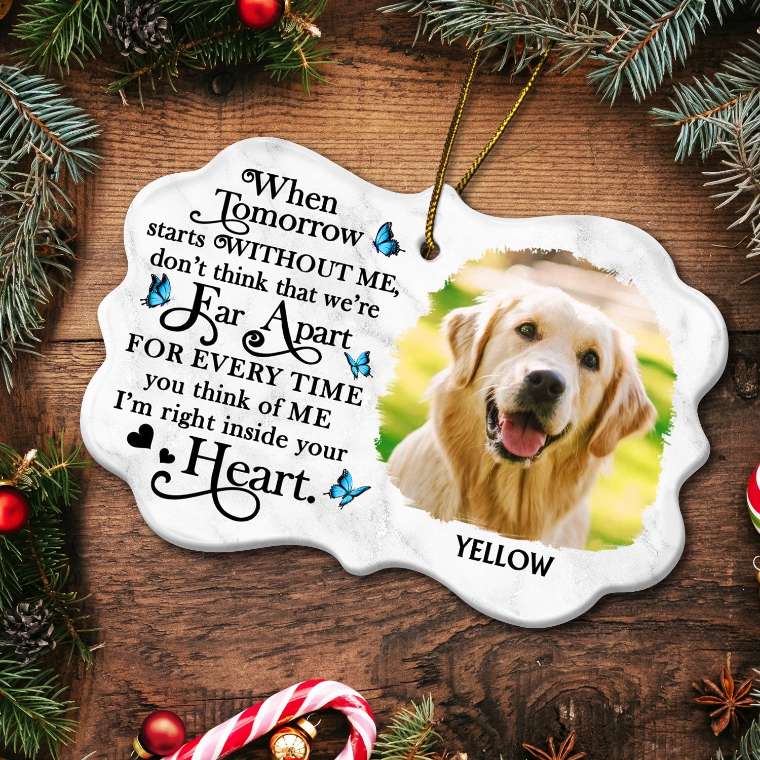 Custom Photo When Tomorrow Starts Without Me - Christmas, Memorial