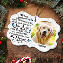 Custom Photo When Tomorrow Starts Without Me - Christmas, Memorial Gift For Dog Lovers, Cat Lovers - Personalized Medallion Ceramic Ornament
