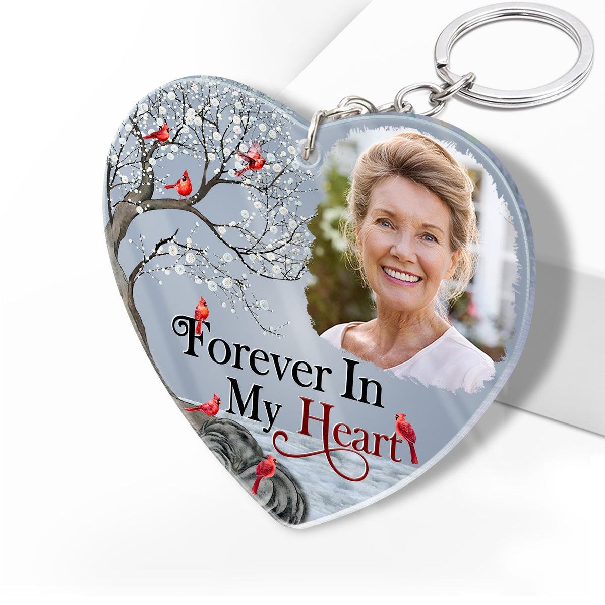 Custom Photo I'll Hold You In My Heart - Memorial Gift For Family, Siblings, Friends - Personalized Acrylic Keychain
