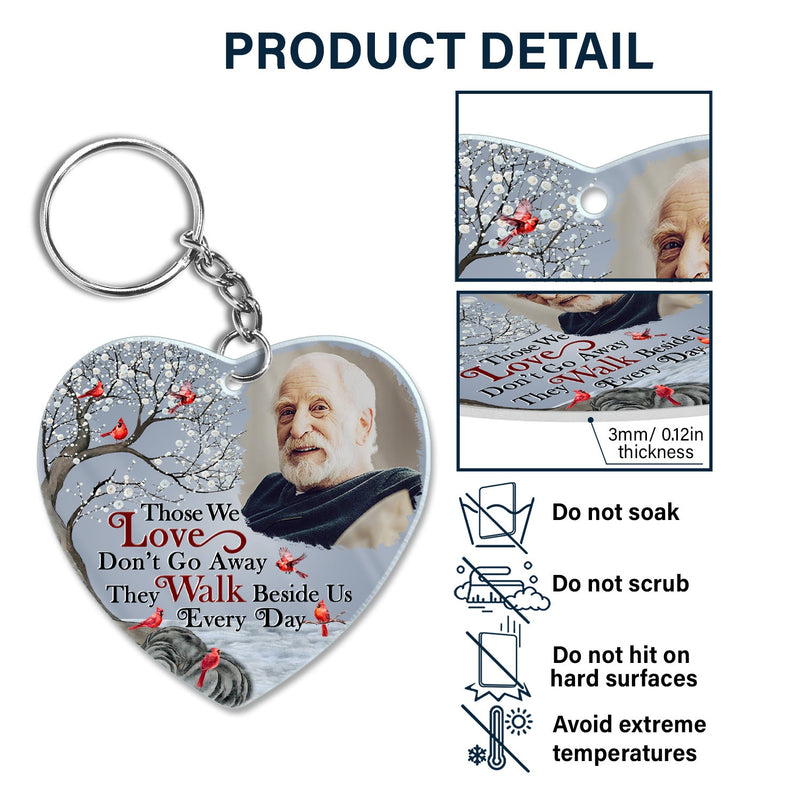 Custom Photo I'll Hold You In My Heart - Memorial Gift For Family, Siblings, Friends - Personalized Acrylic Keychain