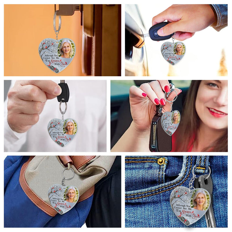 Custom Photo I'll Hold You In My Heart - Memorial Gift For Family, Siblings, Friends - Personalized Acrylic Keychain