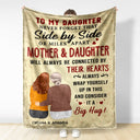 Side By Side Or Miles Apart - Gift For Sisters, Besties, Daughters - Personalized Fleece Blanket