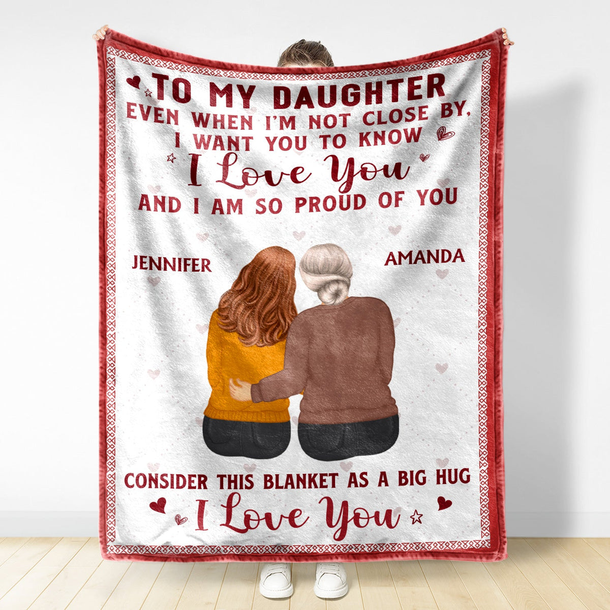 Même quand je ne suis pas à proximité - Cadeau pour sœurs, meilleures amies, filles - Couverture polaire personnalisée