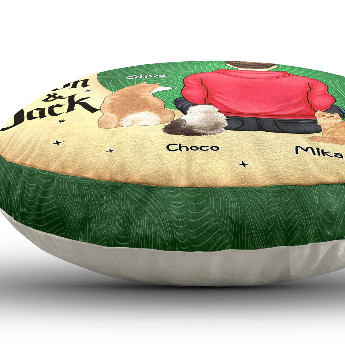 I Love You To The Moon And Back - Gift For Dog Lovers, Cat Lovers - Personalized Round Pillow