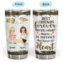I Wish You Lived Next Door Map - Gift For Besties, Best Friends - Personalized Tumbler