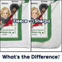 Best Friends Forever Connected By Heart Cartoon - Loving Gifts For Besties - Personalized Fleece Blanket