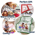 Best Friends Forever Connected By Heart Cartoon - Loving Gifts For Besties - Personalized Fleece Blanket