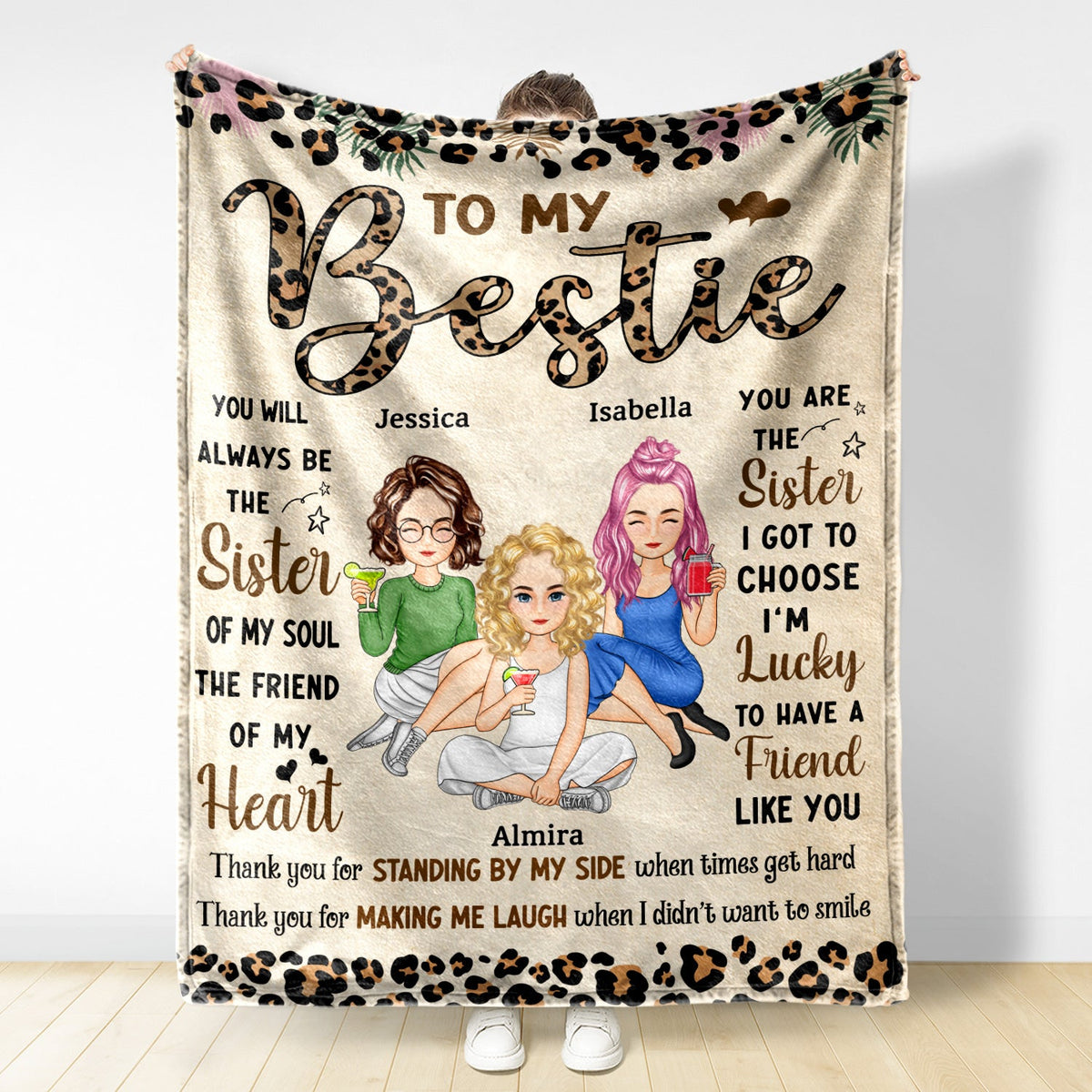 You Will Always Be The Sister Of My Soul - Gift For Besties, Best Friends - Personalized Fleece Blanket