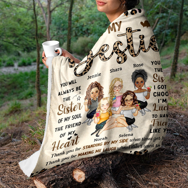 You Will Always Be The Sister Of My Soul - Gift For Besties, Best Friends - Personalized Fleece Blanket