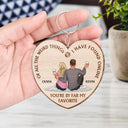 De toutes les choses étranges - Cadeau pour couple, mari, femme - Porte-clés en bois personnalisé