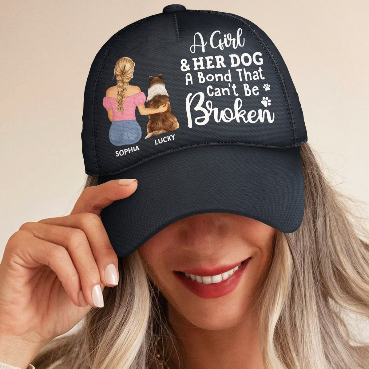 A Bond That Can't Be Broken - Gift For Dog Lovers, Dog Mom, Dog Dad - Personalized Classic Cap