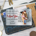 Au cas où vous auriez besoin d'un petit rappel - Cadeau pour couples, mari, femme - Carte portefeuille en aluminium personnalisée