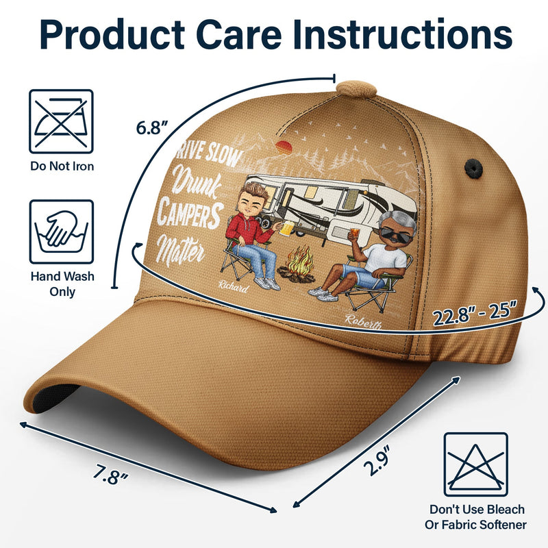 Camping Partners For Life - Gift For Camping Couples, Campers, Husband, Wife - Personalized Classic Cap
