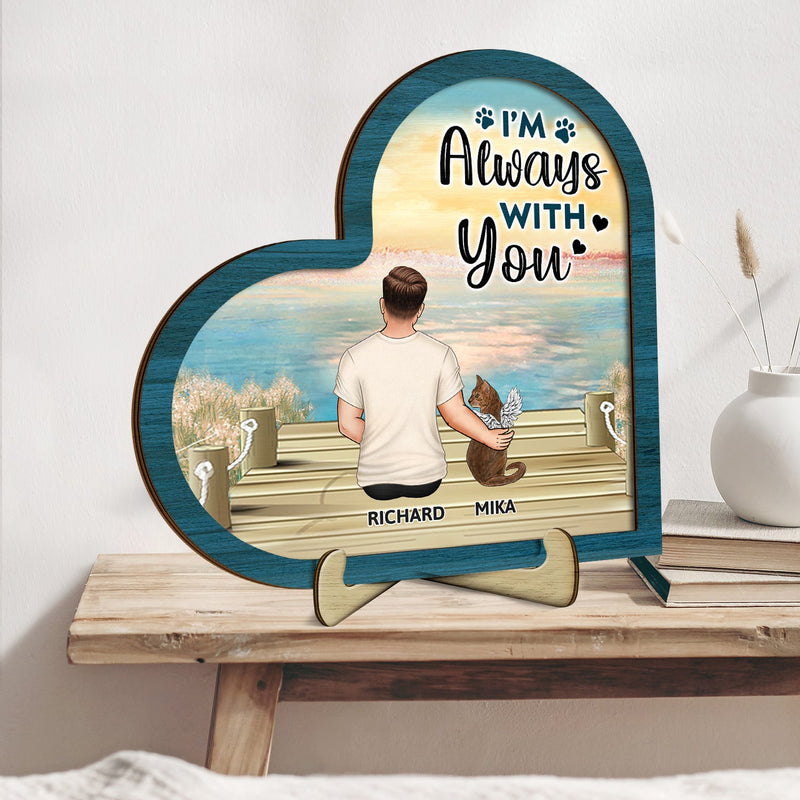 A Bond That Can't Be Broken - Gift For Cat Lovers, Cat Mom, Cat Dad - Personalized 2-Layered Wooden Plaque With Stand