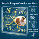 Custom Photo All Of Me Loves All Of You - Loving, Anniversary Gift For Couple, Spouse, Husband, Wife - Personalized Square Shaped Acrylic Plaque
