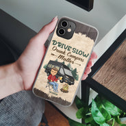 Partenaires de camping pour la vie - Cadeau pour couples, mari, femme, campeurs - Coque de téléphone transparente personnalisée