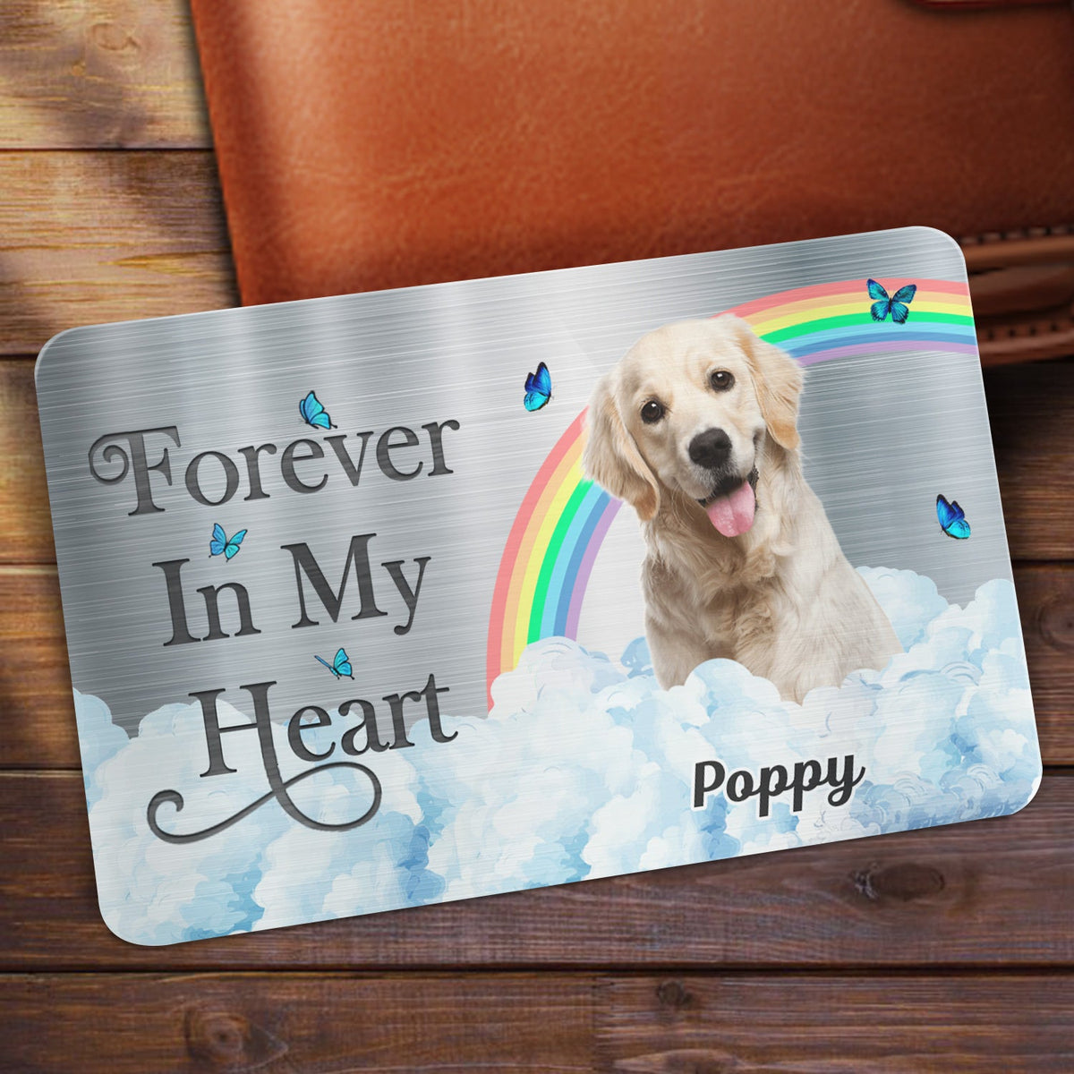 Custom Photo I'll Carry You - Memorial Gift For Dog Lovers, Cat Lovers, Dog Mom, Dog Dad - Personalized Aluminum Wallet Card