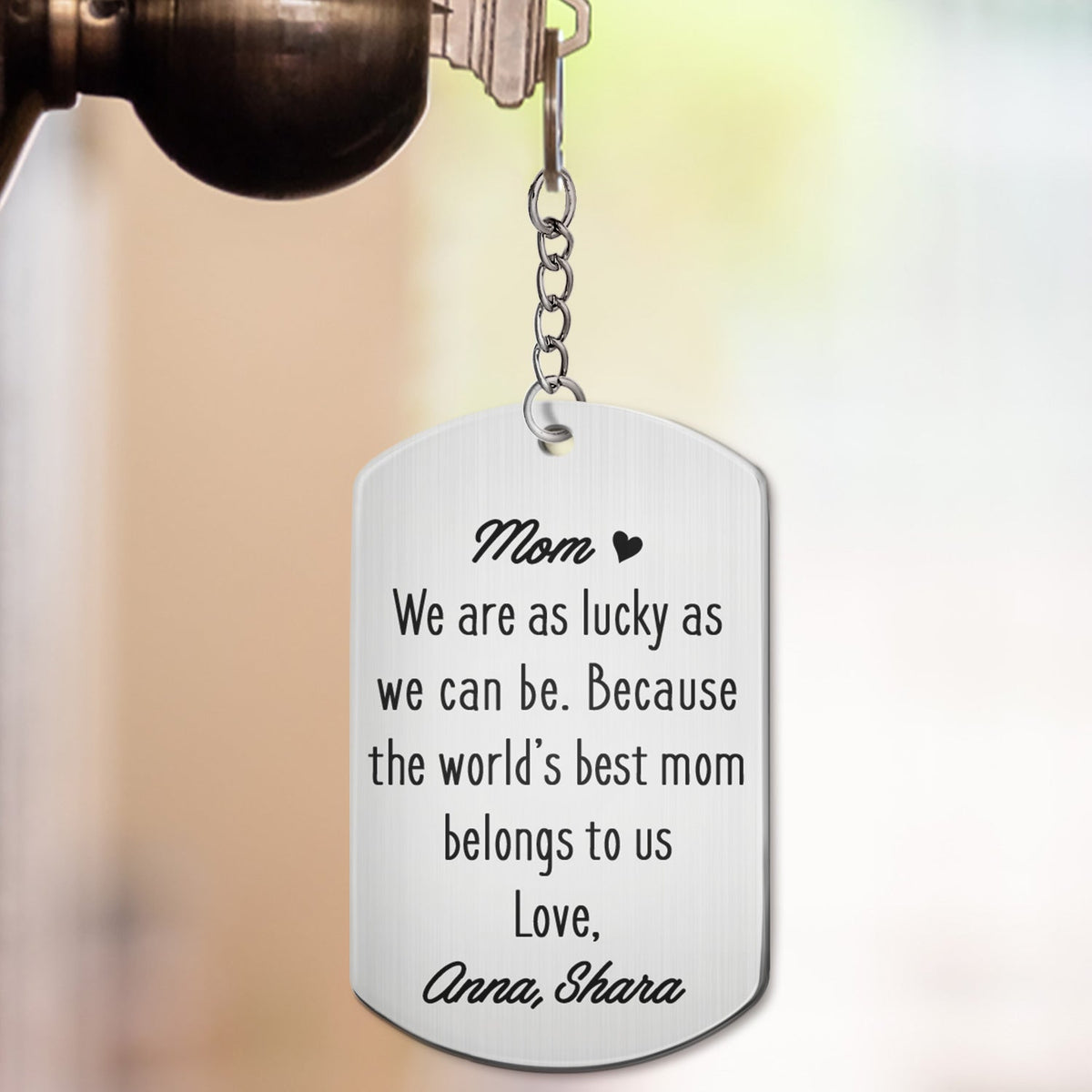 Custom Photo World's Best Mom - Gift For Mom, Mother, Grandma - Personalized Aluminum Keychain