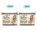 Just A Girl Who Loves Beaches - Gift For Women, Mom, Traveling Lovers, Beach Lovers - Personalized Cosmetic Bag