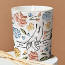 Hand In Hand, I Will Always Protect You - Gift For Mom, Grandma - 3D Inflated Effect Printed Candle, Personalized Scented Candle With Wooden Lid