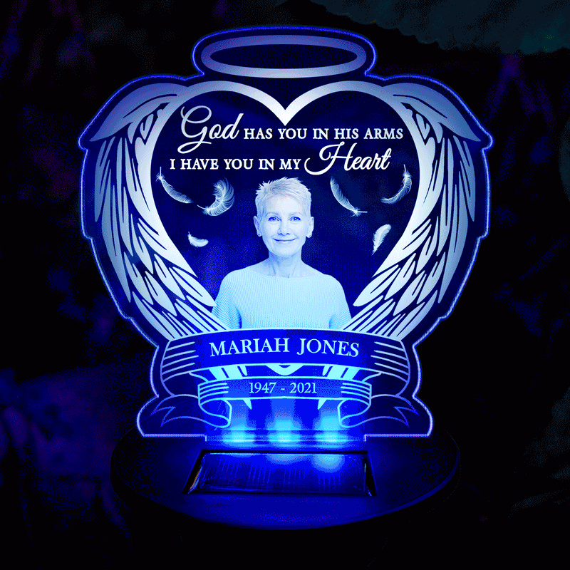 Custom Photo Always Shine In My Heart - Loving, Memorial Gift For Family, Siblings, Friends - Personalized Solar Light