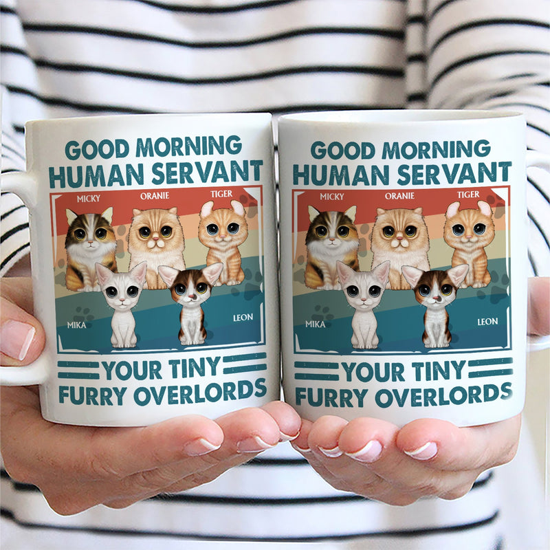 Your Tiny Furry Overlords - Gift For Cat Lovers, Cat Mom, Cat Dad - Personalized Mug