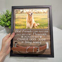 Custom Photo My Hardest Goodbye - Memorial, Sympathy Gift For Dog Owners, Cat Lovers - Personalized Rectangle Pet Loss Sign, Collar Frame