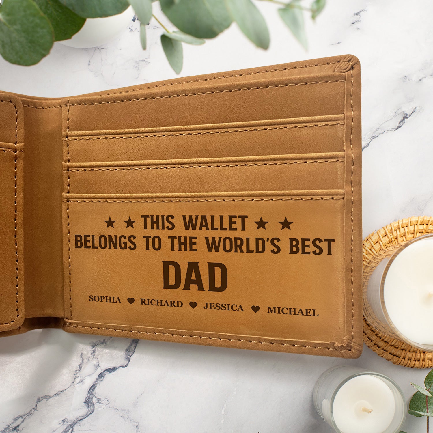 This Wallet Belongs To The World's Best Dad - Personalized Bifold Wallet