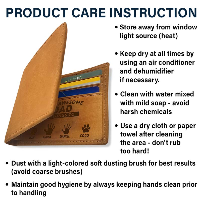 This Awesome Papa Belongs To Grandkids - Personalized Bifold Wallet