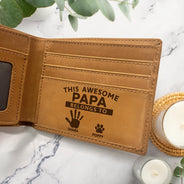 This Awesome Papa Belongs To Grandkids - Personalized Bifold Wallet
