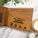This Awesome Papa Belongs To Grandkids - Personalized Bifold Wallet
