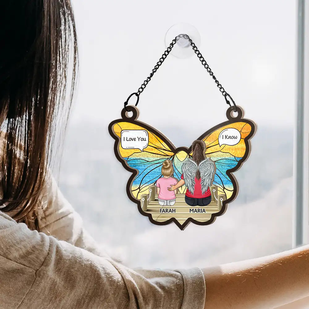 I Miss You Dad, I Know - Personalized Window Hanging Suncatcher Ornament