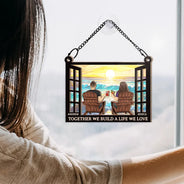 You And Me We Got This Life We Love - Personalized Window Hanging Suncatcher Ornament