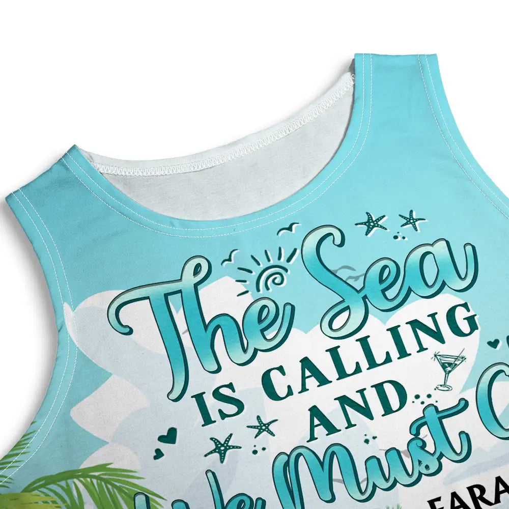 Beach Booze Besties - Personalized Sleeveless Tank Dress