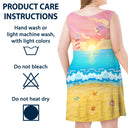 All I Need Is My Pets And The Beach - Personalized Sleeveless Tank Dress